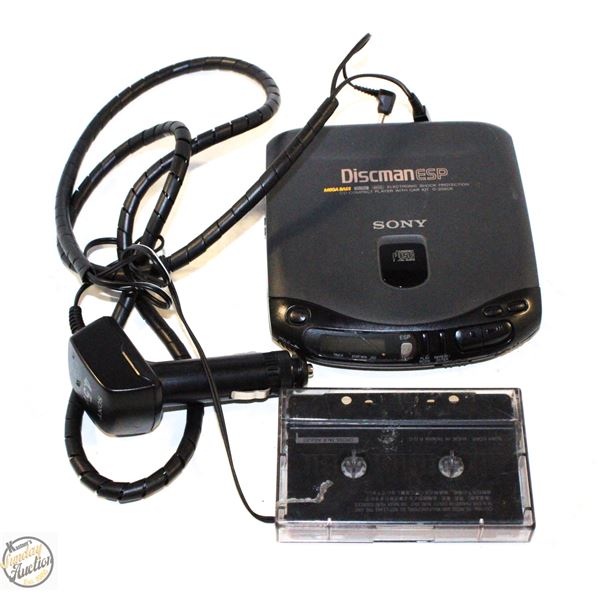 SONY DISCMAN WITH TAPE ADAPTER