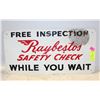 Image 1 : VINTAGE METAL RAYBESTOS SIGN 18 INCHES X 9 INCHES