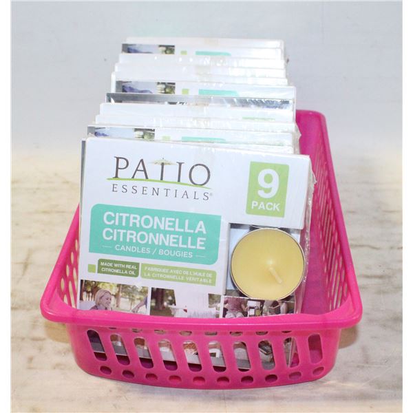 BIN OF CITRONELLA CANDLES