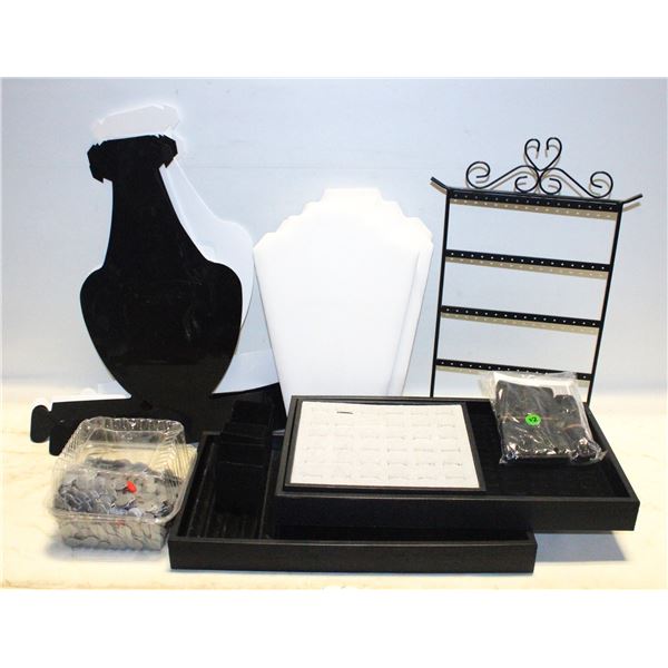 BOX OF JEWELLERY DISPLAY ITEMS