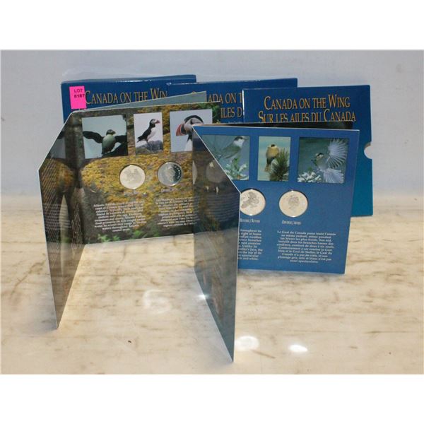 1995 STERLING SILVER BIRDS OF CANADA 4 COIN 50c SE