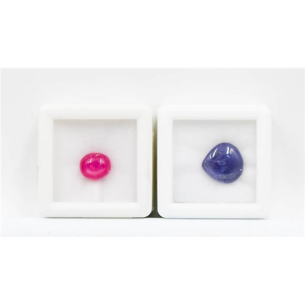 #200-NATURAL TANZANITE  4.50CT & RUBY 3.80CT