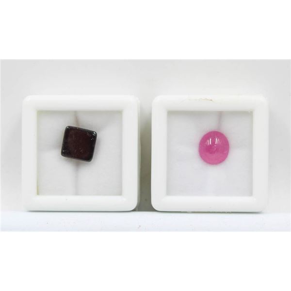 #192-NATURAL BLACK ONYX 3.80CT & RUBY 2.65 CT