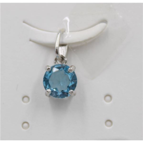 #116-NATURALSKY BLUE TOPAZ PENDANT