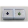Image 1 : #35-NATURAL SAPPHIRE 3.90CT  & SERPENTINE 3.85CT