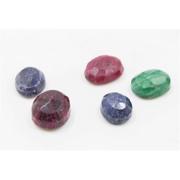 #139-NATURAL RUBY & EMERALD GEMSTONES 97.75 CT