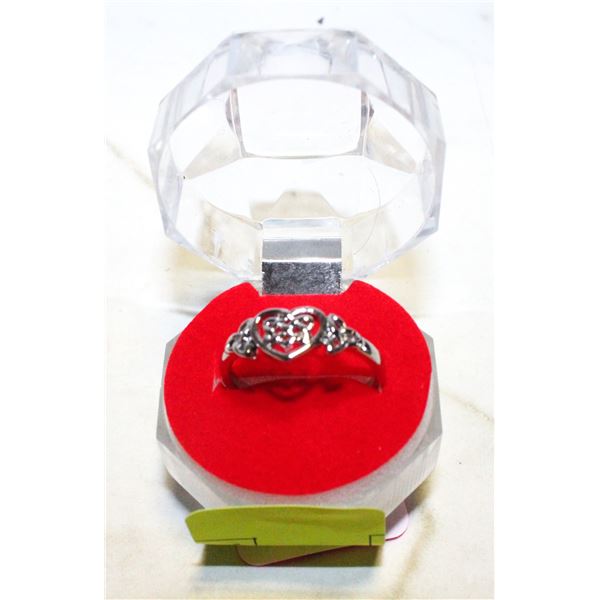 HEART SHAPED RING SZ 8