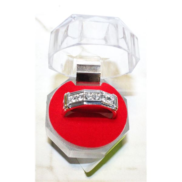 6 PIECES OF CZ RINGS SIZE 11