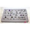 Image 1 : JEWELRY ORGANIZER TRAY WITH 42 RINGS