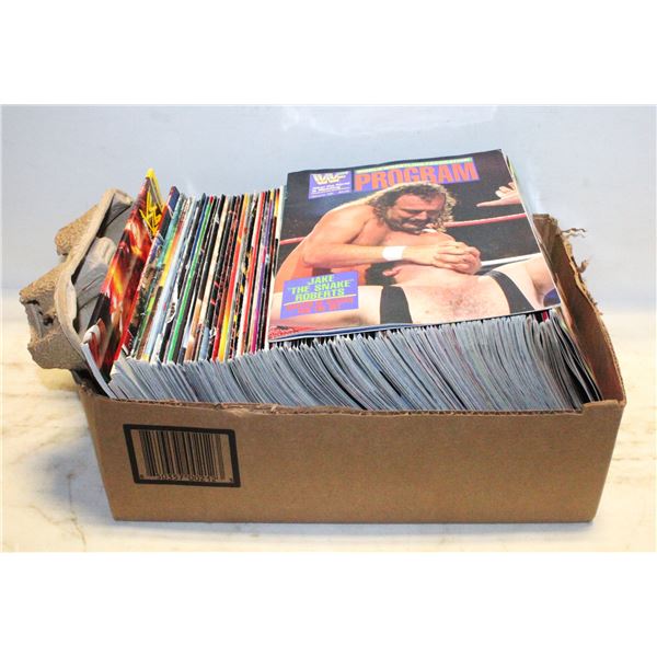 BOX OF WWF & WWE MAGAZINES FROM THE