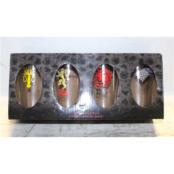 GAME OF THRONES PINT GLASSES SET OF 4