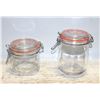 Image 1 : 2 CLAMP LID MASON STYLE STORAGE JARS