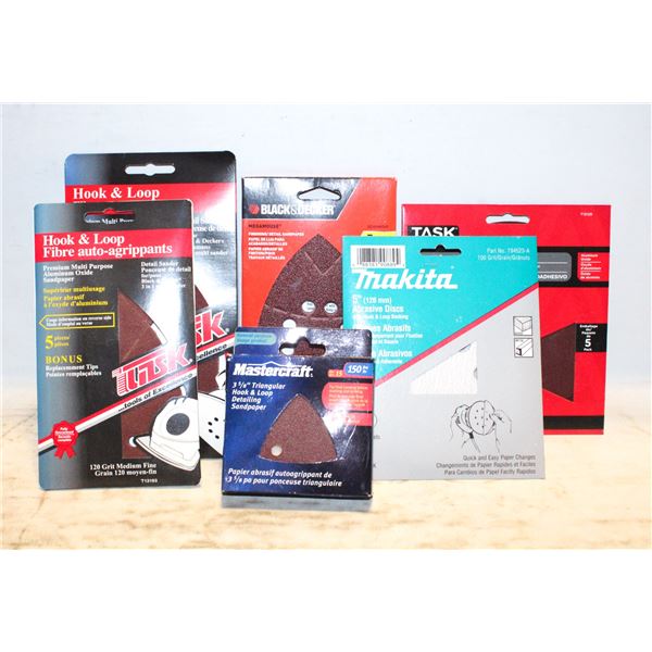ASSORTED PACKAGES OF SANDPAPER