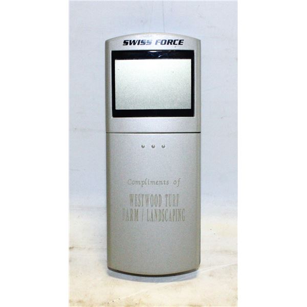 SWISS FORCE TRAVEL ALARM/ CALCULATOR