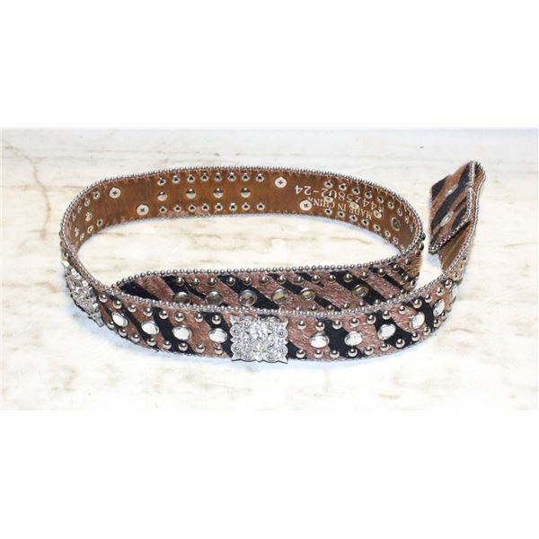 NOCONA ANIMAL PRINT BLING COWGIRLS BELT