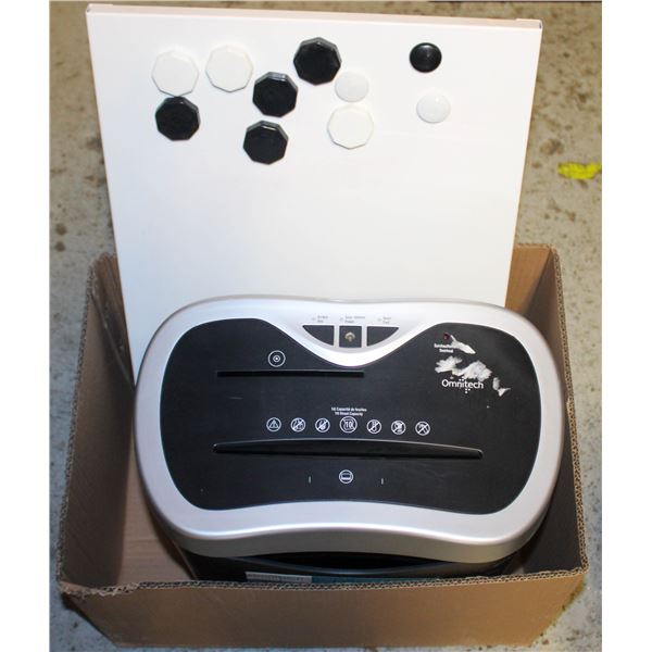 OMNITECH PAPER SHREDDER + IKEA MAGNETIC