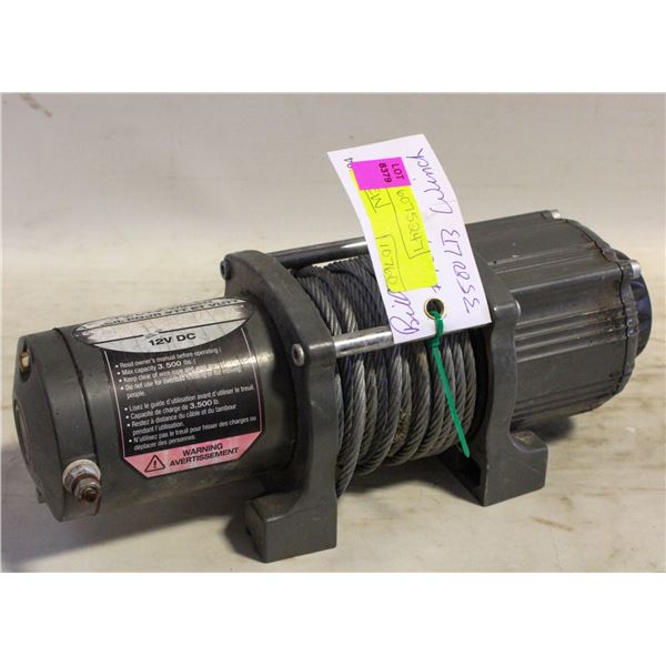 NEW ATV WINCH 12 VOLTS HANDLES UPTO 3500 LBS