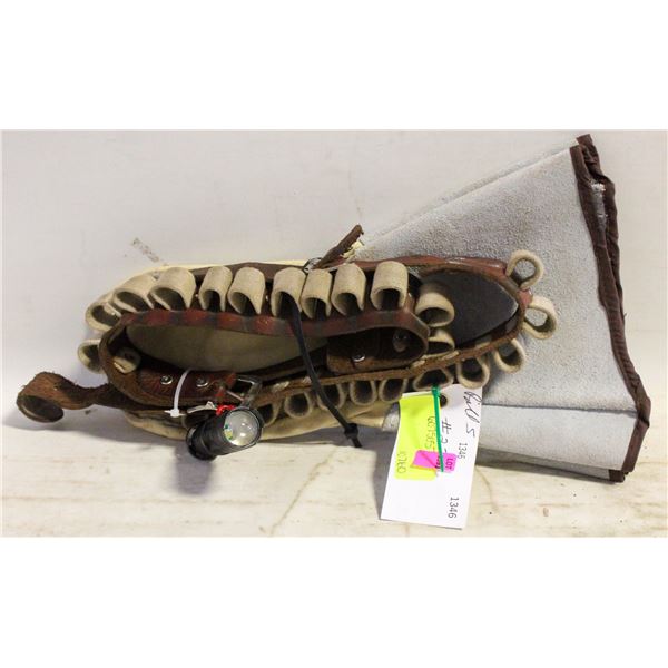 24 SLOT LEATHER SHOT UN SHELL BELT