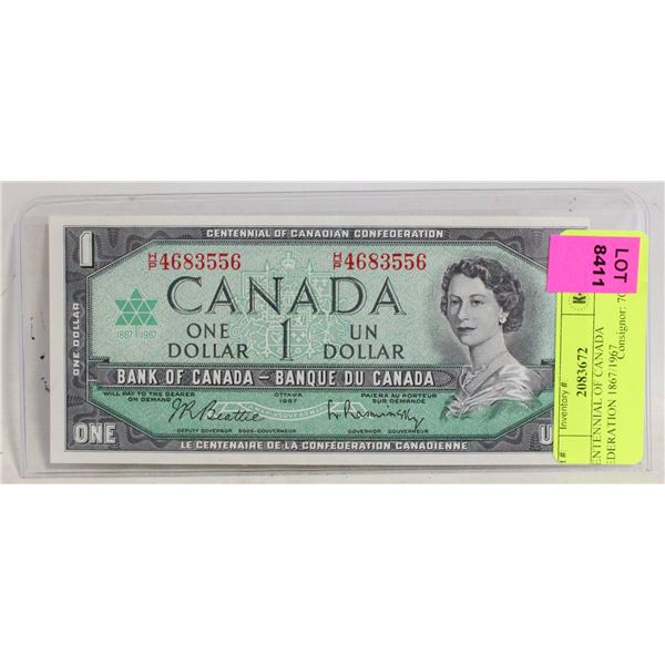 CENTENNIAL OF CANADA FEDERATION 1867/1967