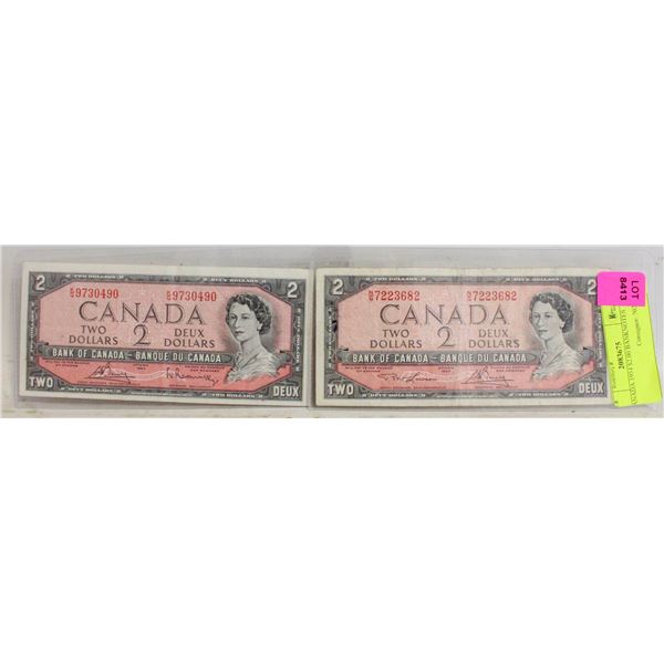 CANADA 1954 $2.00 BANKNOTES