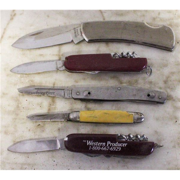 5 COLLECTIBLE POCKET KNIVES