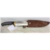 Image 1 : NEW 7 1/2" BLADE MOUNTAIN HUNTER KNIFE W/ LEATHER