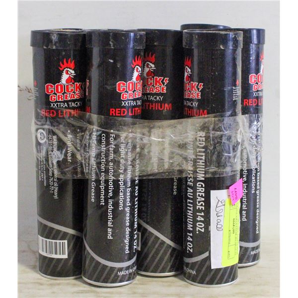 10 TUBS OF RED EXTRA TACKY INDUSTRIAL GREASE
