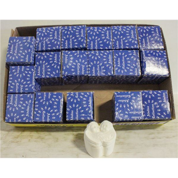 FLAT OF CHERUB STYLE CERAMIC TRINKET DISHES