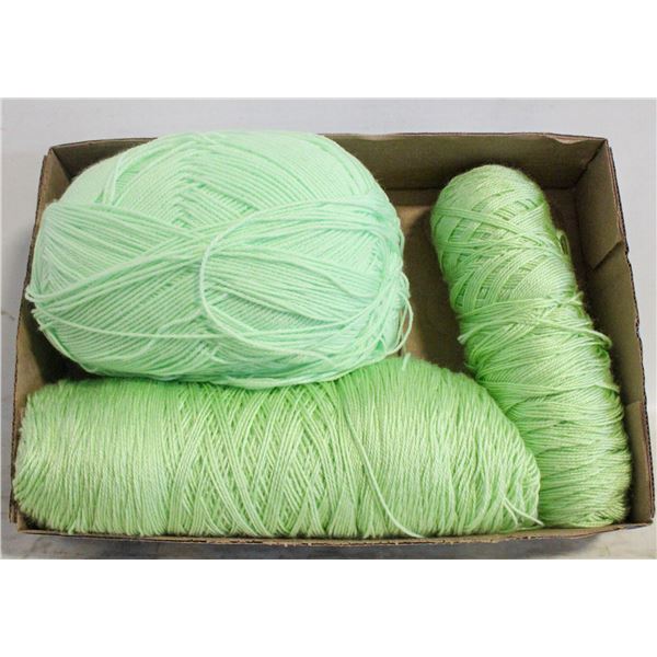 XL PASTEL GREEN ACRYLIC YARN FOR KNITTING