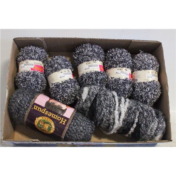 CHARCOAL-COLOR YARN FOR KNITTING