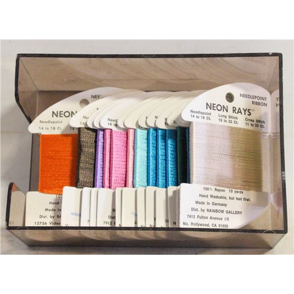 20 NEEDLE POINT RIBBON (NEON RAYS) - NEW