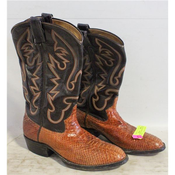 MENS SNAKESKIN COWBOY BOOTS SIZE 8.5-ESTATE