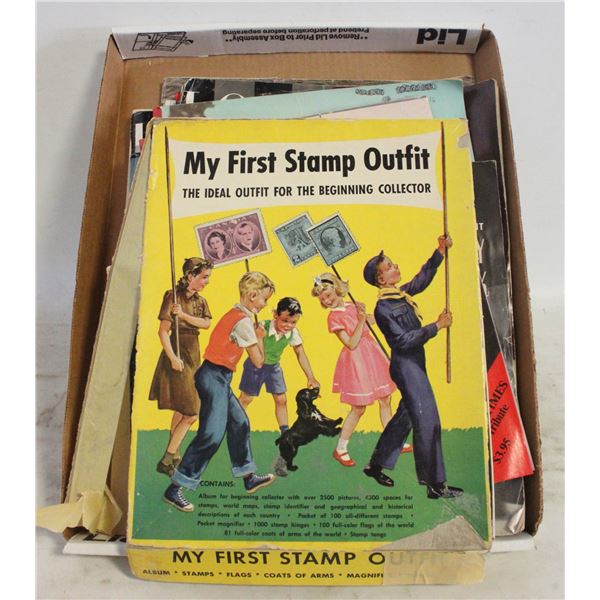 LOT OF VINTAGE MAGAZINES AND VINTAGE STAMP