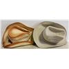 Image 1 : 2 WESTERN HIGH CROWN RUGGED COWBOY HATS