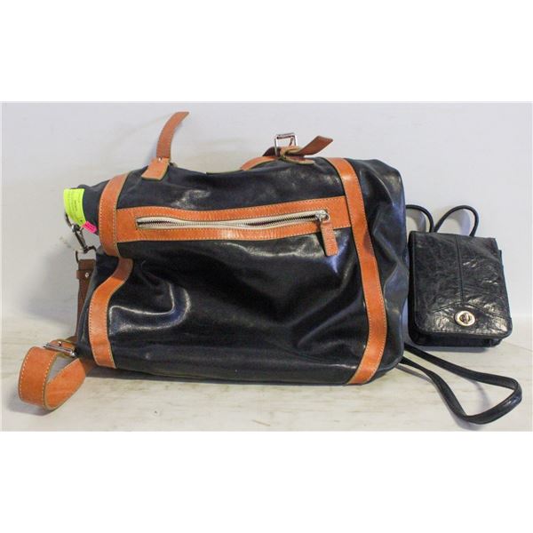 LEATHER AUTHENTIC COLE HAAN LRG PURSE & CROSS BODY