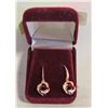 Image 1 : MULTI STONE ROSE GOLD HALLMARKED EARRINGS IN BOX