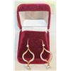 Image 1 : HALLMARKED SOLITAIRE DROP ROSE GOLD EARRINGS IN