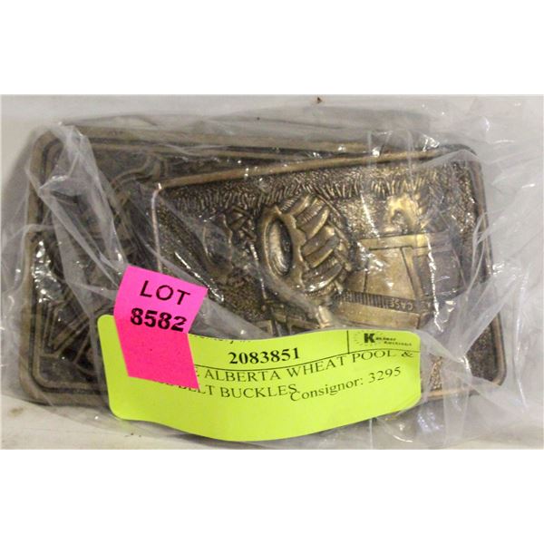 VINTAGE ALBERTA WHEAT POOL & CASE BELT BUCKLES
