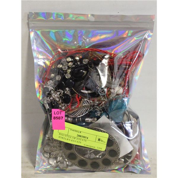BAG FULL OF ESTATE JEWELRY-ESTATE
