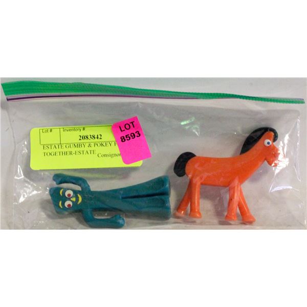 ESTATE GUMBY & POKEY FIGURES TOGETHER-ESTATE