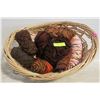 Image 1 : ACRYLIC YARN FOR KNITTING & XL BASKET 23" WIDE X