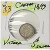 Image 1 : 16)  CANADIAN 1893 VICTORIAN5 CENT COIN,