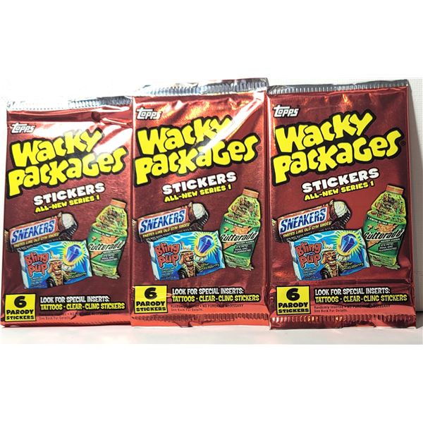 15)  LOT OF 3 SEALED PACKS OF TOPPS WACKY