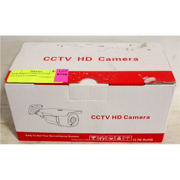 NEW WIRED 2 AMP CCTD HD SECURITY CAMERA