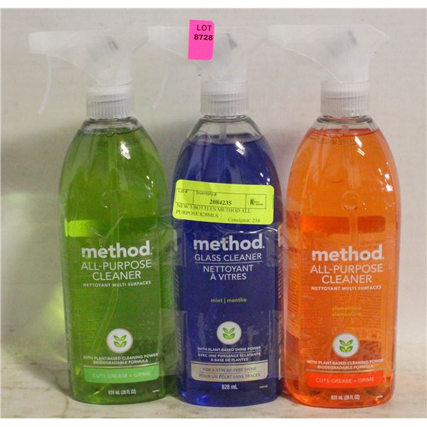 NEW 3 BOTTLES METHOD ALL PURPOSE 828MLS
