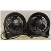 Image 1 : 2 BLACK FANS TOGETHER WORK GOOD-ESTATE