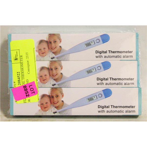 3 PACK DIGITAL THERMOMETER FOR ADULT AND