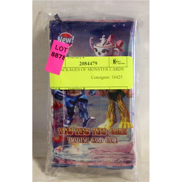 10 PACKAGES OF MONSTER CARDS
