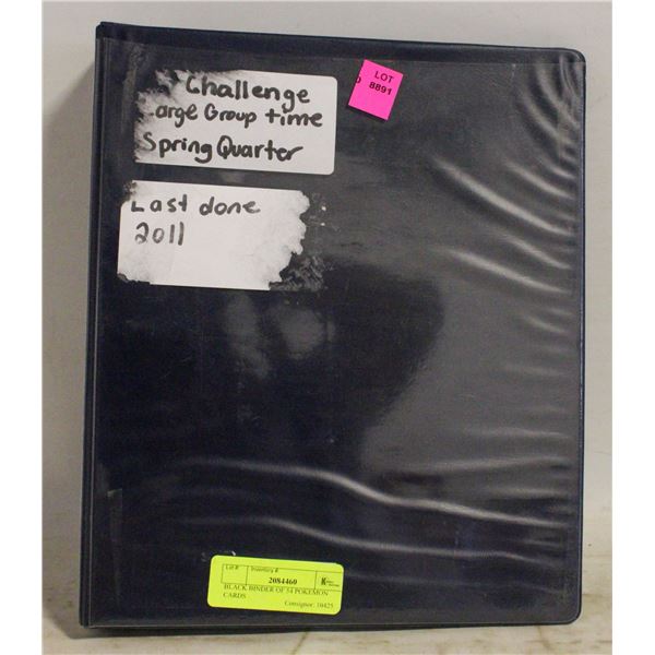 BLACK BINDER OF 54 POKEMON CARDS