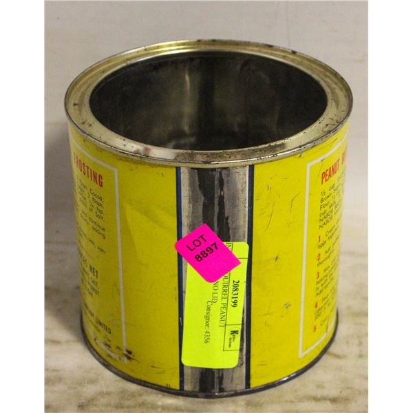 VINTAGE SQUIRREL PEANUT BUTTER CAN NO LID